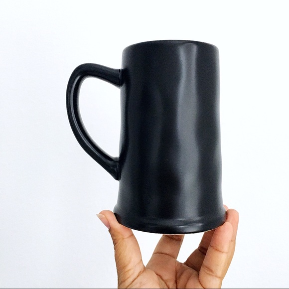 Rae Dunn TOUCH DOWN Black Beer Mug - Picture 2 of 4